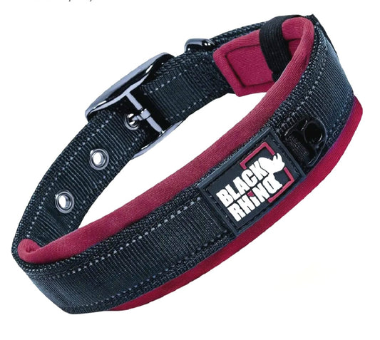 🐾 Collier Black Rhino – Haute Qualité Renfort en Néoprène