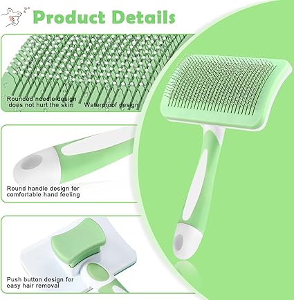 🐾 Brosse Anti poils + poussoir