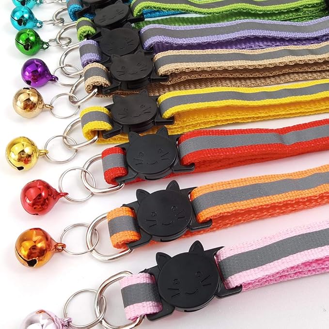 🐱 Collier Réfléchissant Anti étranglement + grelot