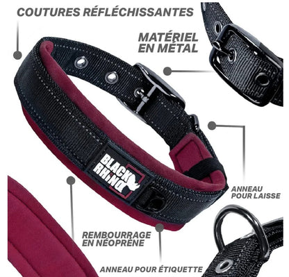 🐾 Collier Black Rhino – Haute Qualité Renfort en Néoprène