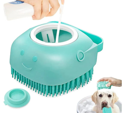 🧼 Brosse de bain avec Réservoir en Silicone