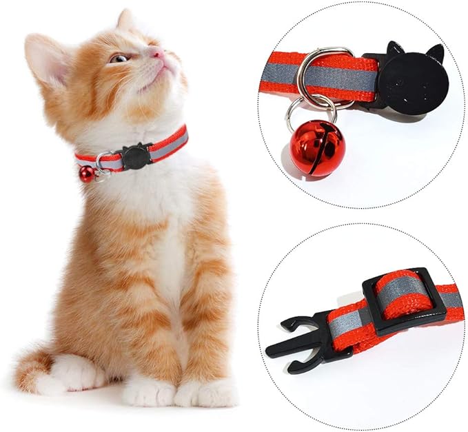 🐱 Collier Réfléchissant Anti étranglement + grelot